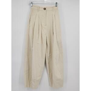 KLXTV Wide Corduroy Barrel Leg Minimalist Prep Modest Nana Trouser Pant XS NWOT